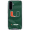 University of Miami Green Jersey Galaxy A36 5G Clear Case