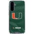University of Miami Green Jersey Galaxy A36 5G Clear Case