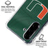 University of Miami Green Jersey Galaxy A36 5G Clear Case