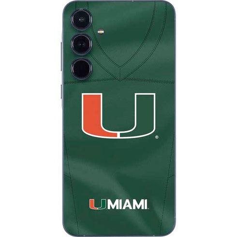 University of Miami Green Jersey Galaxy A36 5G Skin