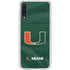 University of Miami Green Jersey Galaxy A50 Clear Case