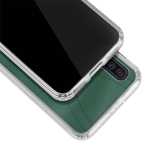 University of Miami Green Jersey Galaxy A50 Clear Case