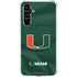 University of Miami Green Jersey Galaxy A54 5G Clear Case