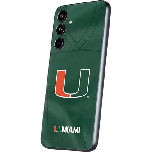 University of Miami Green Jersey Galaxy A54 5G Skin