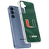 University of Miami Green Jersey Galaxy A55 5G Clear Case