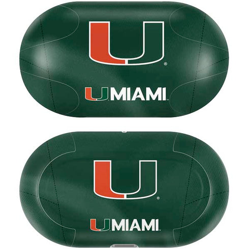 University of Miami Green Jersey Galaxy Buds Plus Skin