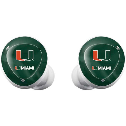 University of Miami Green Jersey Galaxy Buds Plus Skin