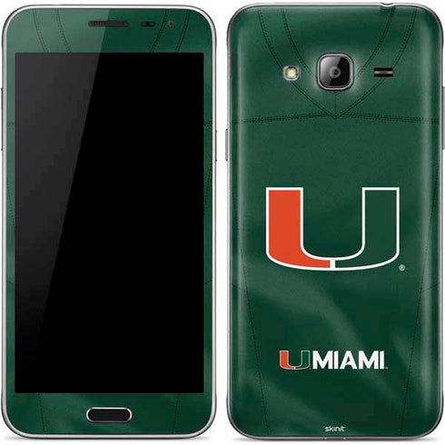 University of Miami Green Jersey Galaxy J3 Skin