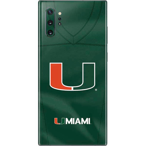 University of Miami Green Jersey Galaxy Note 10 Plus Skin