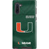University of Miami Green Jersey Galaxy Note 10 Pro Case