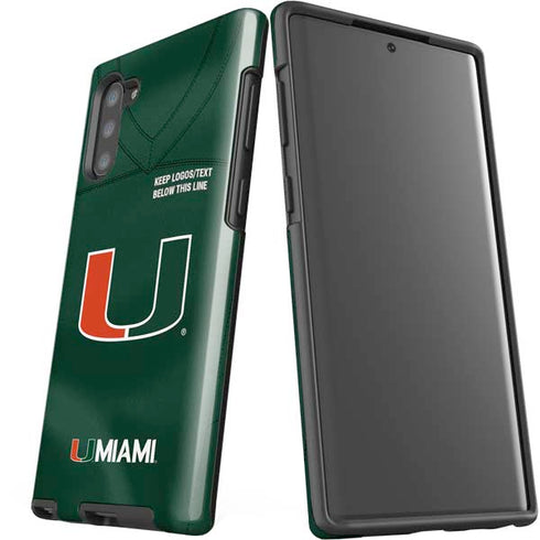 University of Miami Green Jersey Galaxy Note 10 Pro Case