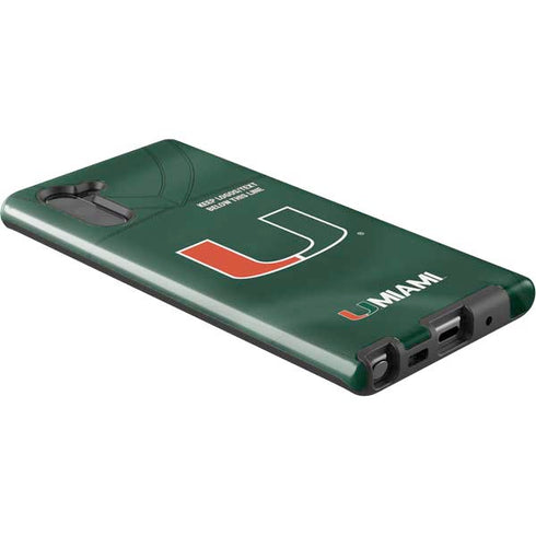 University of Miami Green Jersey Galaxy Note 10 Pro Case