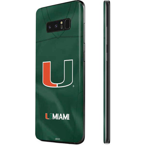 University of Miami Green Jersey Galaxy Note 8 Skin