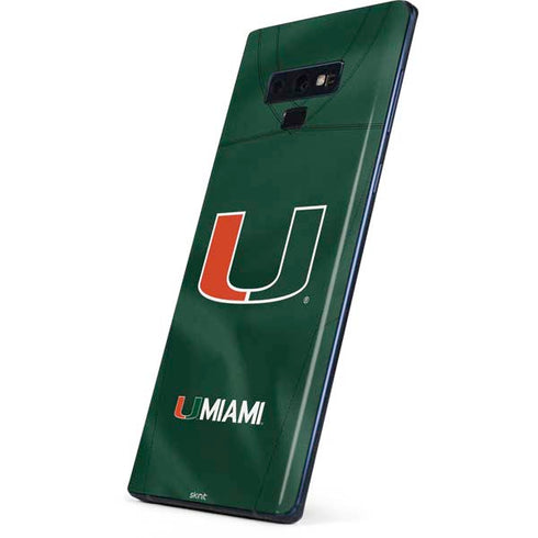 University of Miami Green Jersey Galaxy Note 9 Skin