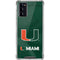 University of Miami Green Jersey Galaxy Note20 5G Clear Case