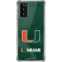University of Miami Green Jersey Galaxy Note20 5G Clear Case