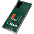 University of Miami Green Jersey Galaxy Note20 5G Clear Case
