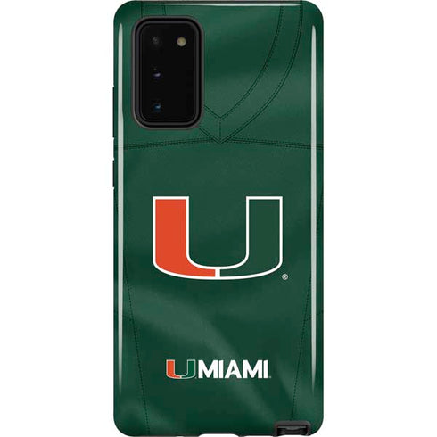 University of Miami Green Jersey Galaxy Note20 5G Pro Case