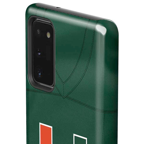 University of Miami Green Jersey Galaxy Note20 5G Pro Case