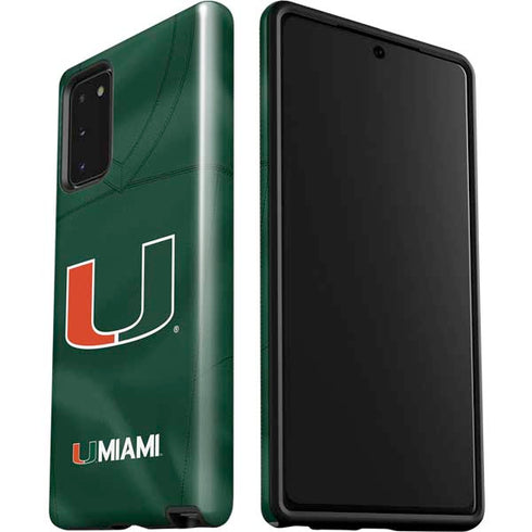 University of Miami Green Jersey Galaxy Note20 5G Pro Case