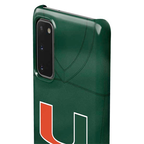 University of Miami Green Jersey Galaxy S20 Lite Case