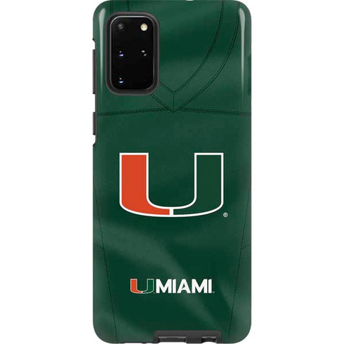 University of Miami Green Jersey Galaxy S20 Plus Pro Case