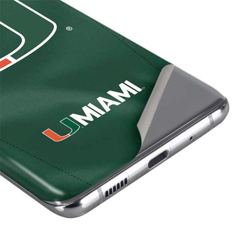 University of Miami Green Jersey Galaxy S20 Plus Skin