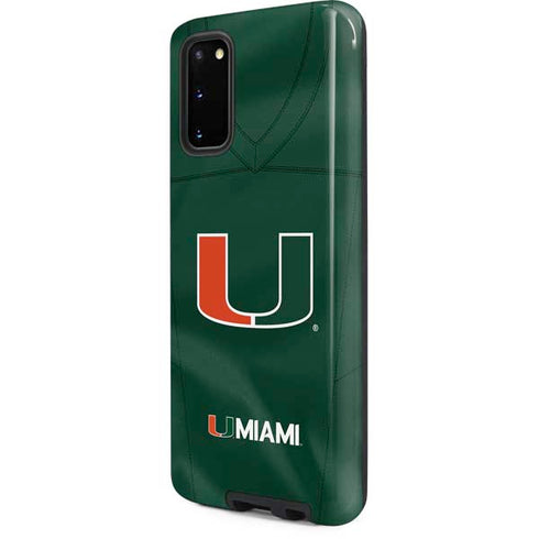 University of Miami Green Jersey Galaxy S20 Pro Case