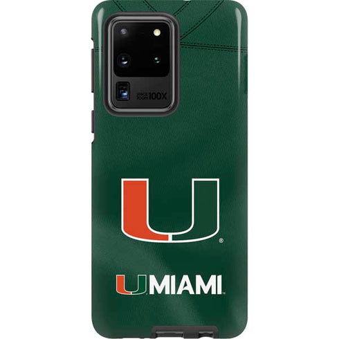 University of Miami Green Jersey Galaxy S20 Ultra 5G Pro Case