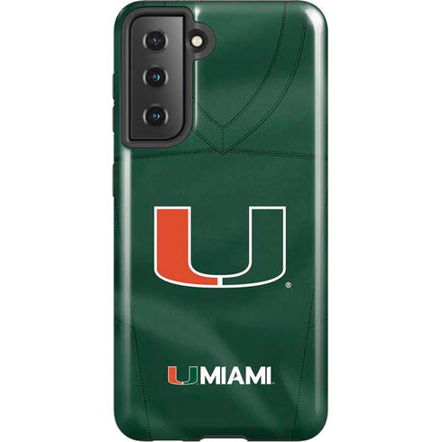 University of Miami Green Jersey Galaxy S21 5G Pro Case