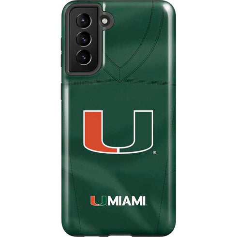 University of Miami Green Jersey Galaxy S21 Plus 5G Pro Case