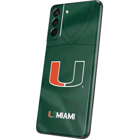 University of Miami Green Jersey Galaxy S21 Plus 5G Skin