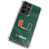 University of Miami Green Jersey Galaxy S21 Ultra 5G Clear Case