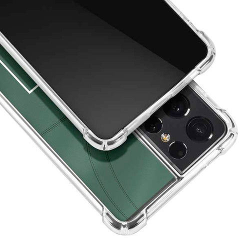University of Miami Green Jersey Galaxy S21 Ultra 5G Clear Case