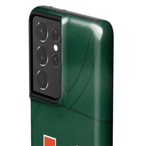 University of Miami Green Jersey Galaxy S21 Ultra 5G Pro Case