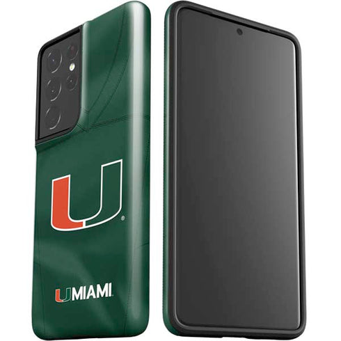 University of Miami Green Jersey Galaxy S21 Ultra 5G Pro Case