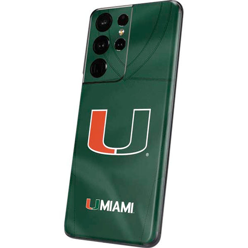 University of Miami Green Jersey Galaxy S21 Ultra 5G Skin