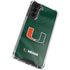 University of Miami Green Jersey Galaxy S22 Clear Case