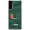University of Miami Green Jersey Galaxy S22 Plus Clear Case