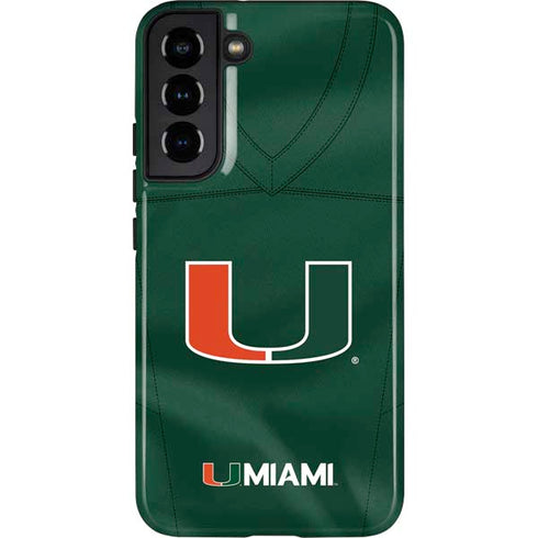 University of Miami Green Jersey Galaxy S22 Plus Pro Case