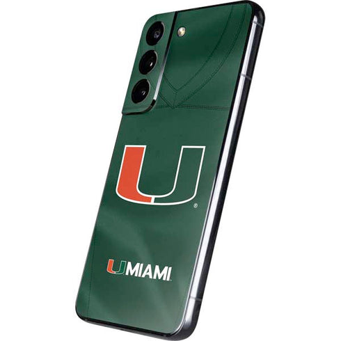 University of Miami Green Jersey Galaxy S22 Plus Skin
