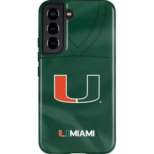 University of Miami Green Jersey Galaxy S22 Pro Case