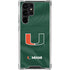 University of Miami Green Jersey Galaxy S22 Ultra Clear Case