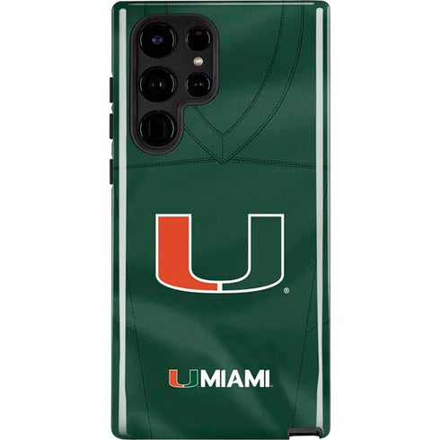 University of Miami Green Jersey Galaxy S22 Ultra Pro Case