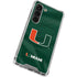 University of Miami Green Jersey Galaxy S23 Clear Case