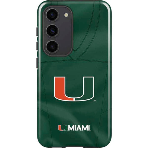 University of Miami Green Jersey Galaxy S23 Pro Case