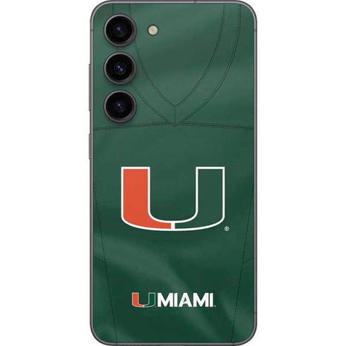 University of Miami Green Jersey Galaxy S23 Skin