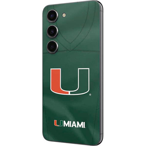 University of Miami Green Jersey Galaxy S23 Skin