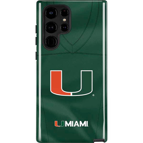 University of Miami Green Jersey Galaxy S23 Ultra Pro Case