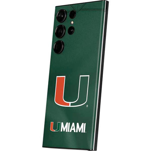 University of Miami Green Jersey Galaxy S23 Ultra Skin